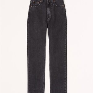 Abercrombie & Fitch Black Curve Love The Ankle Straight Ultra High Rise Jeans